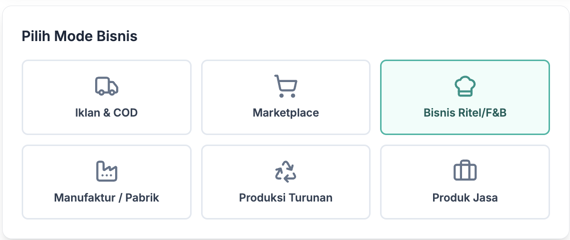 Pilih Mode Bisnis